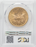 1875-S $20 Liberty Double Eagle PCGS MS61