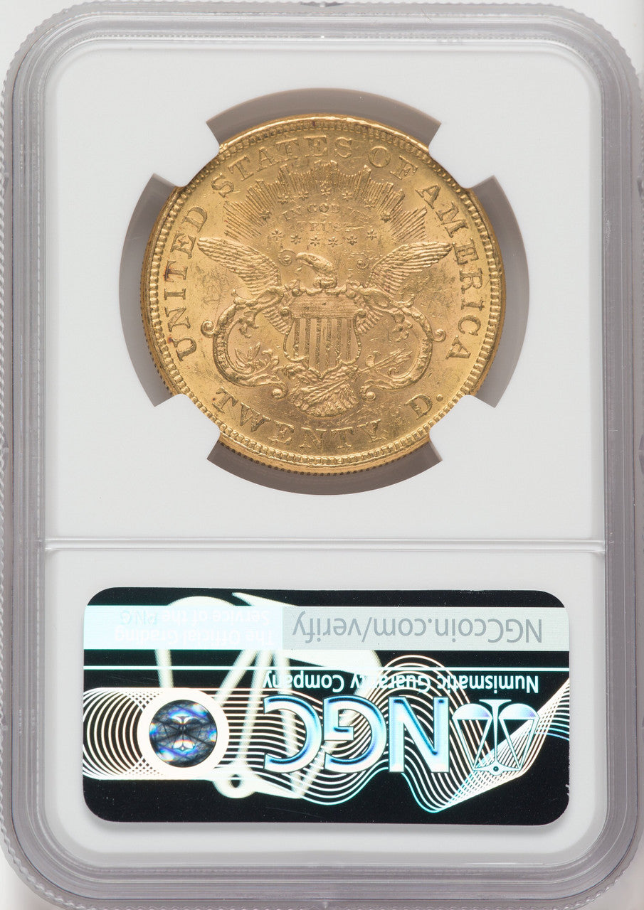 1876 $20 Liberty Double Eagle NGC MS61