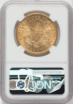 1876-S $20 Liberty Double Eagle NGC AU55