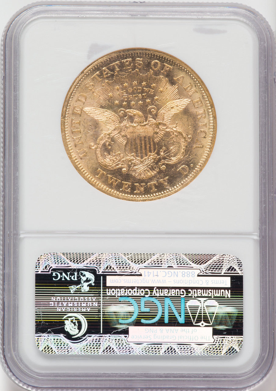 1867 $20 Liberty Double Eagle NGC MS61