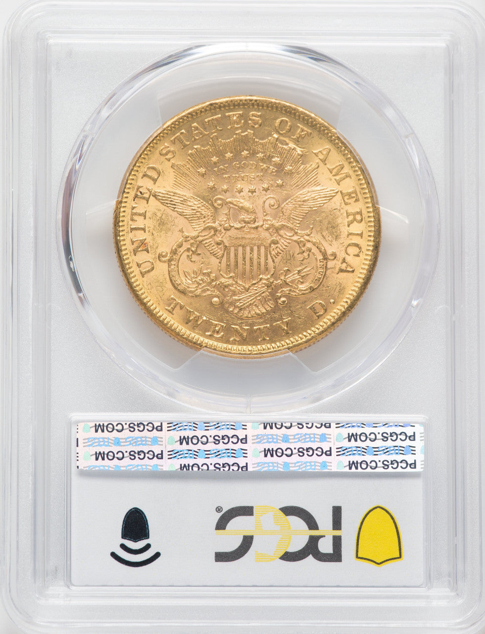 1873 $20 OPEN 3 Liberty Double Eagle PCGS AU58