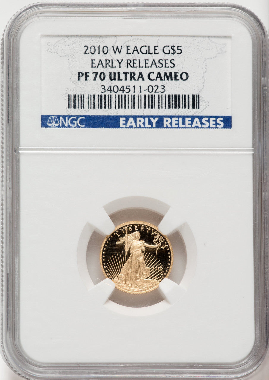 2010-W $5 Tenth-Ounce Gold Eagle First Strike NGC PF70