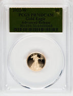 2022-W $5 Tenth Ounce Gold Eagle Advanced Release DC PCGS PR70