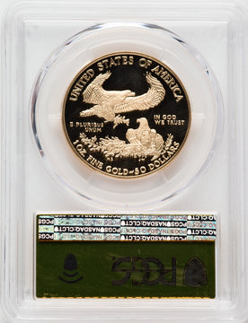 2018-W $50 One Ounce Gold Eagle Gold Foil PCGS PR70