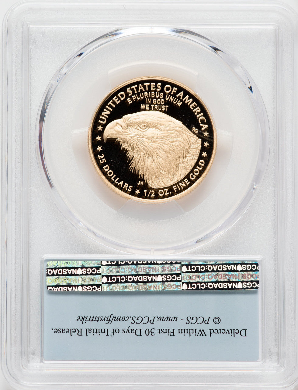 2022-W G$25 Half Ounce Gold Eagle FS PCGS PR70