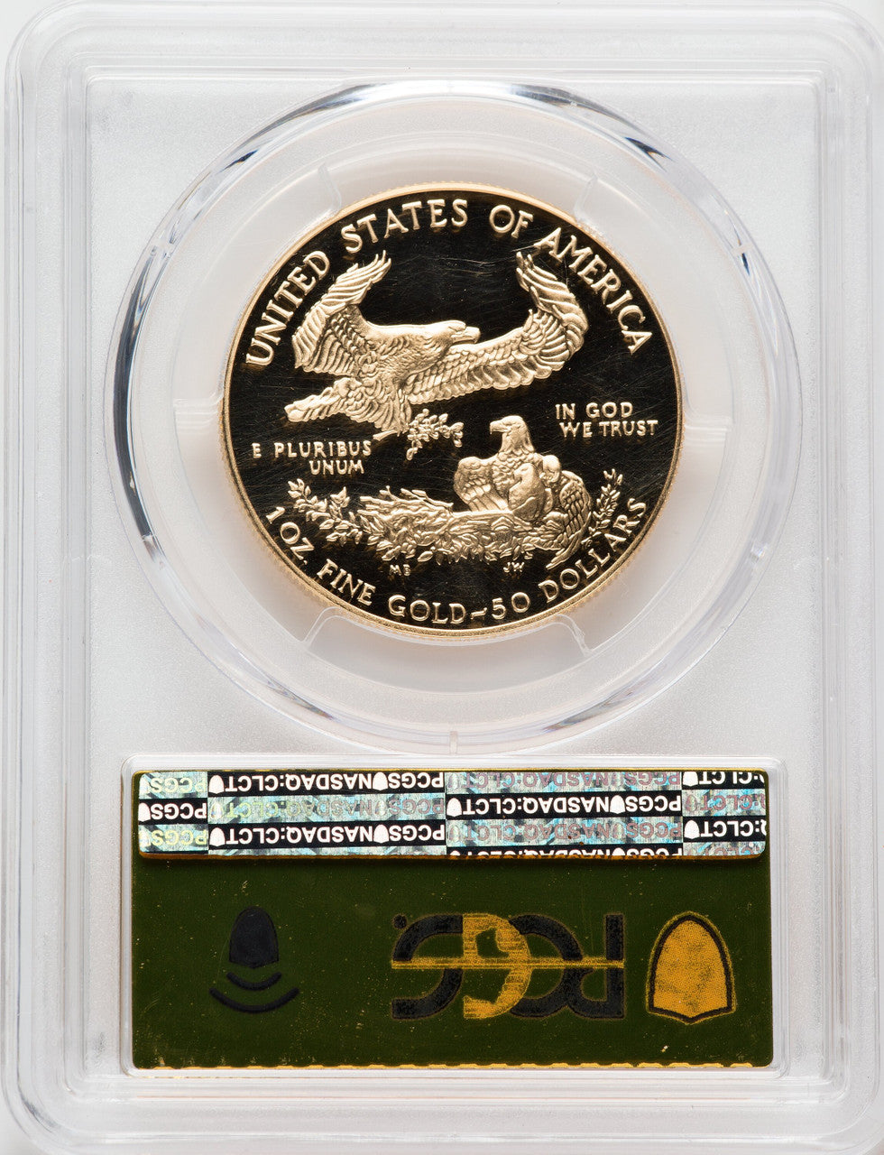 1987-W $50 One-Ounce Gold Eagle PCGS PR70