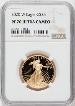 2020-W $25 Half-Ounce Gold Eagle NGC PF70