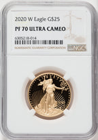 2020-W $25 Half-Ounce Gold Eagle NGC PF70