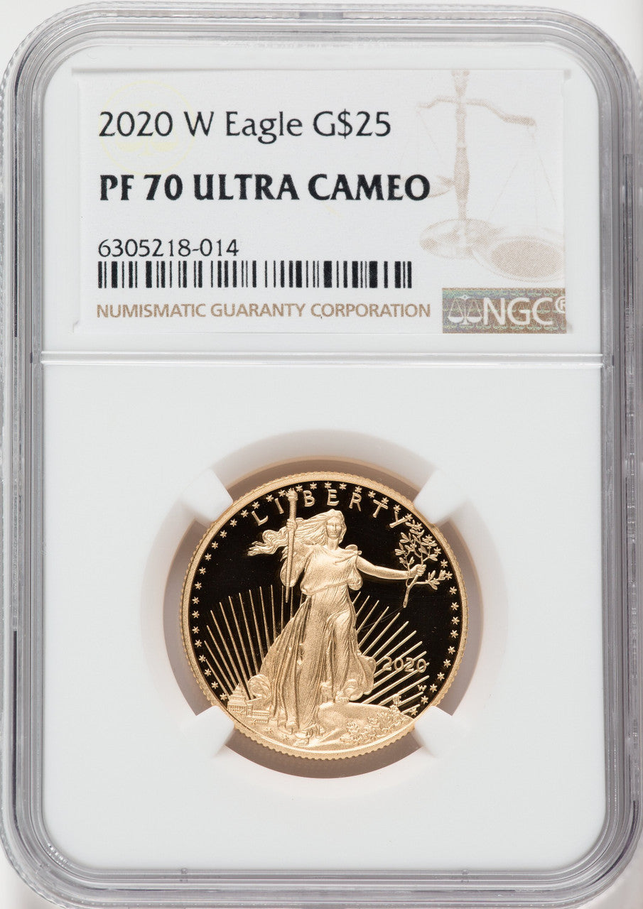 2020-W $25 Half-Ounce Gold Eagle NGC PF70