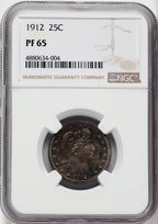 1912 25C Proof Barber Quarter NGC PR65