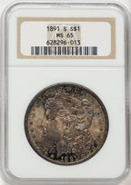 1891-S $1 Morgan Dollar NGC MS65