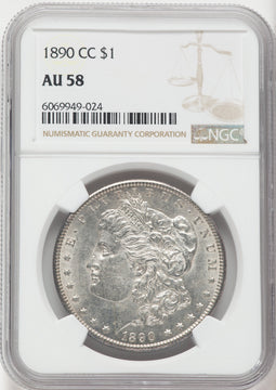 1890-CC $1 Morgan Dollar NGC AU58