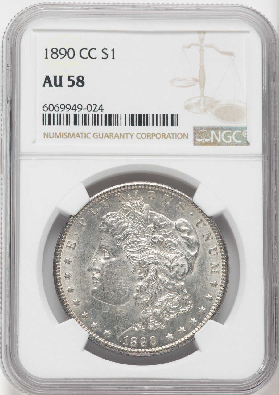 1890-CC $1 Morgan Dollar NGC AU58