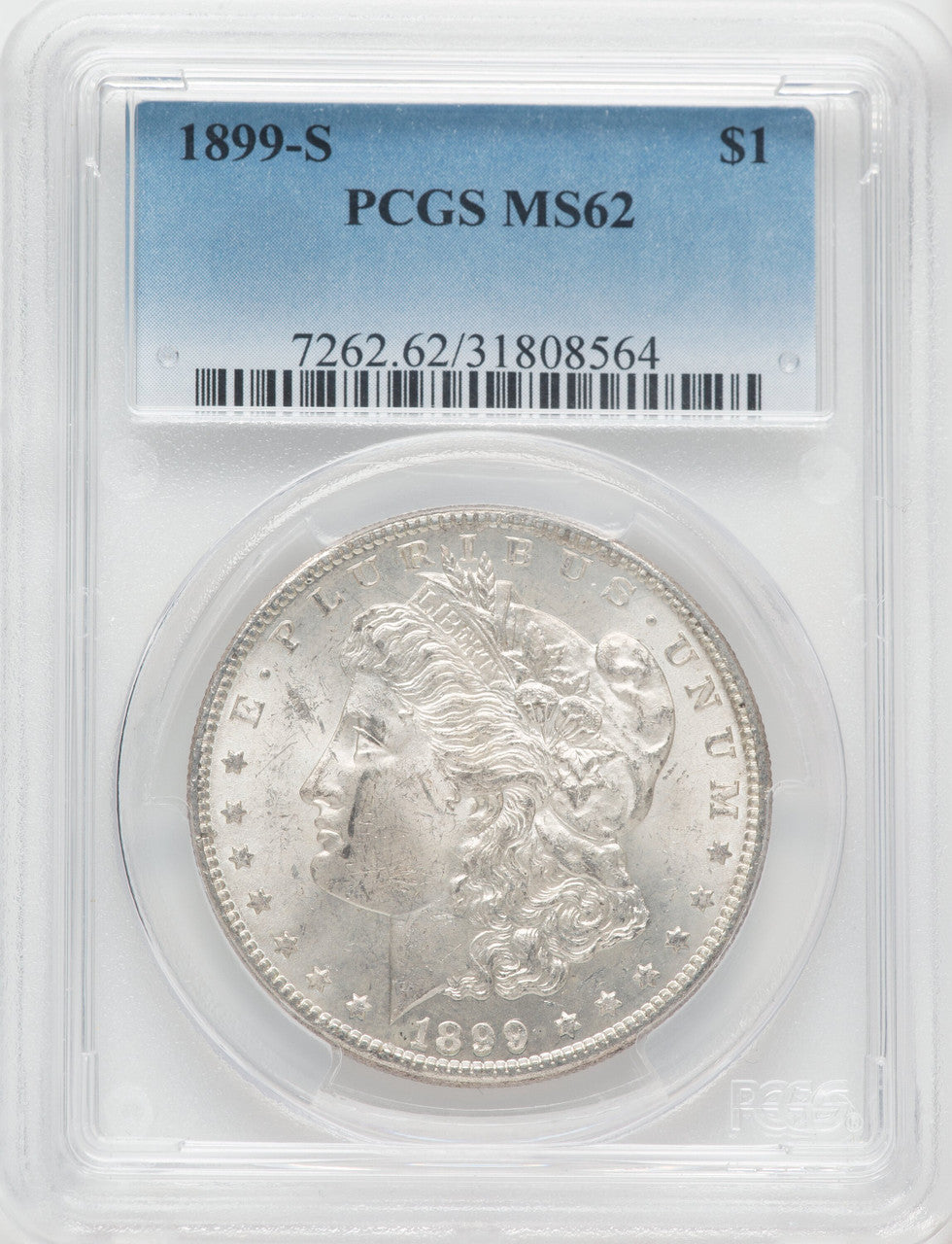 1899-S $1 Morgan Dollar PCGS MS62