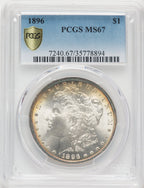1896 $1 Morgan Dollar PCGS MS67