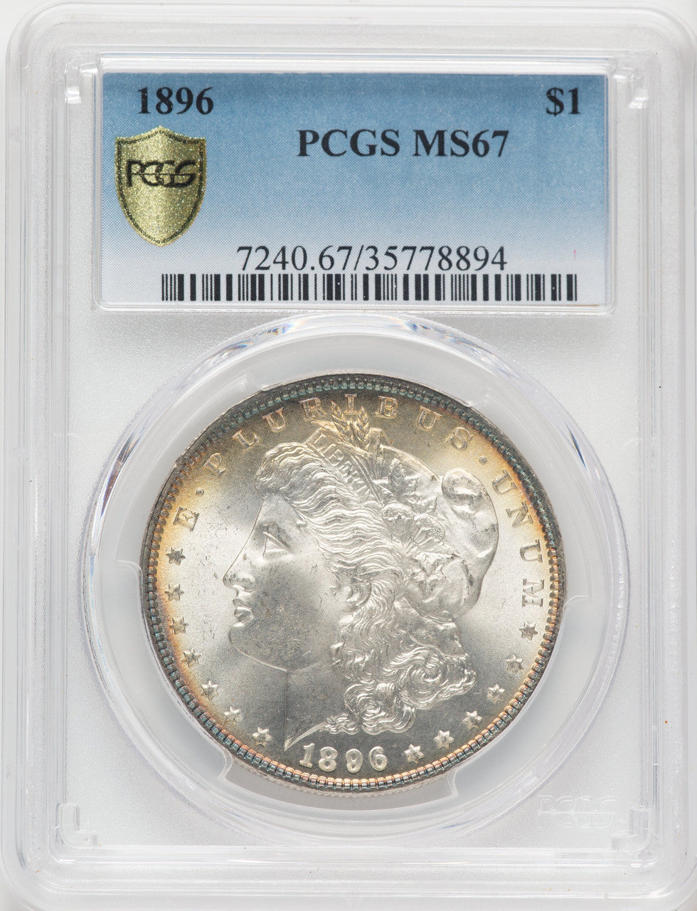 1896 $1 Morgan Dollar PCGS MS67