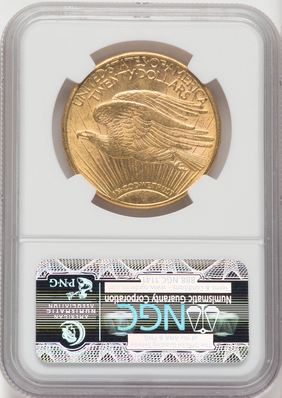 1910-D $20 CAC Saint-Gaudens Double Eagle NGC MS63