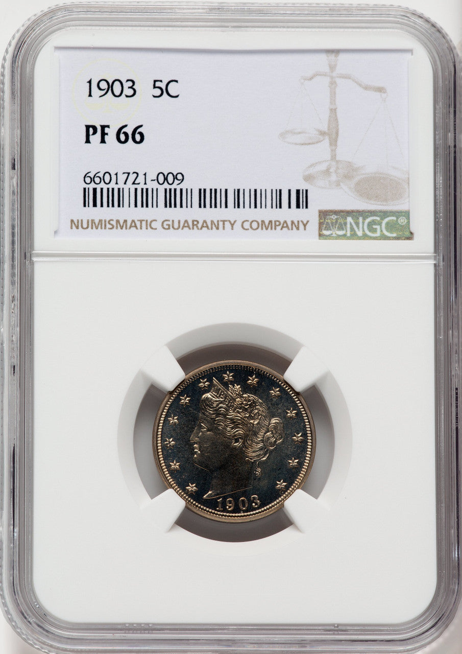 1903 5C Proof Liberty Nickel NGC PR66