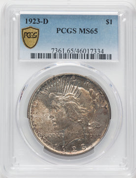 1923-D $1 Peace Dollar PCGS MS65