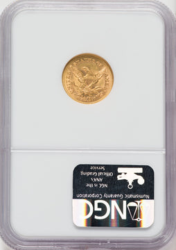 1853 $2.50 Liberty Quarter Eagle NGC MS61