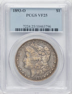 1893-O $1 Morgan Dollar PCGS VF25