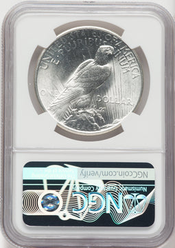 1925 $1 NGC Plus Peace Dollar NGC MS66+