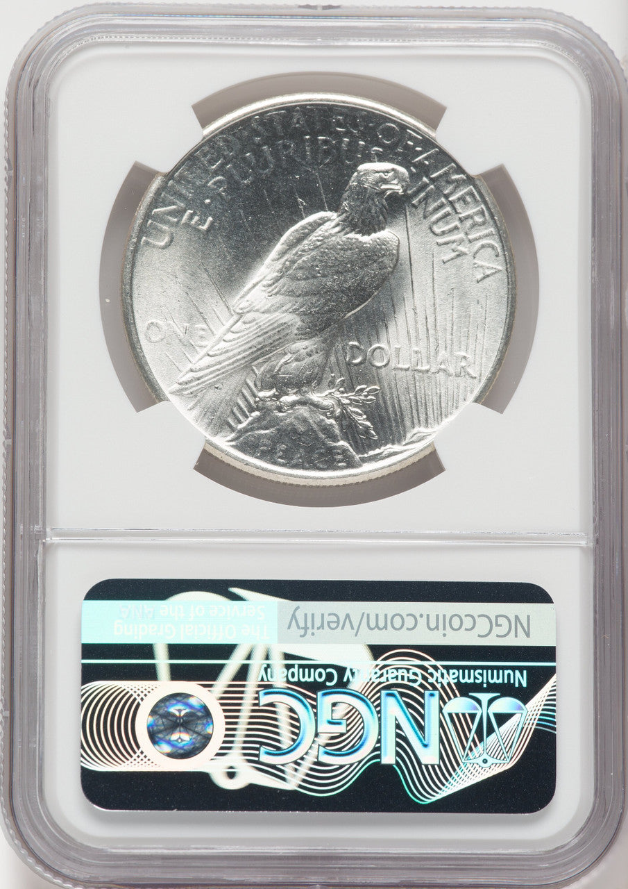 1925 $1 NGC Plus Peace Dollar NGC MS66+