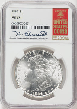 1886 $1 Morgan Dollar NGC MS67