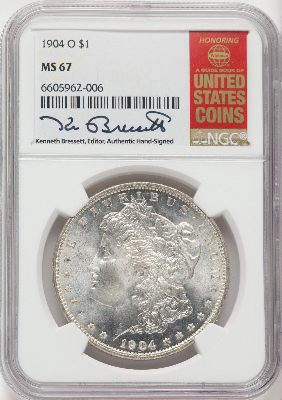 1904-O $1 Kenneth Bressett Morgan Dollar NGC MS67