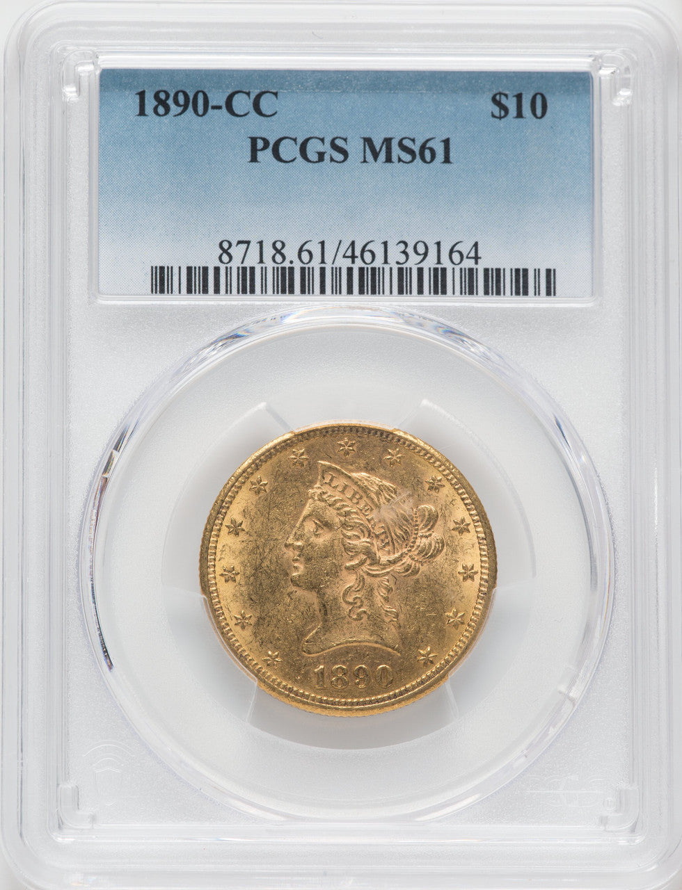 1890-CC $10 Liberty Eagle PCGS MS61