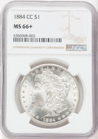 1884-CC $1 NGC Plus Morgan Dollar NGC MS66+