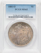 1881-O $1 Morgan Dollar PCGS MS65