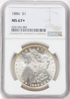1886 $1 NGC Plus Morgan Dollar NGC MS67+