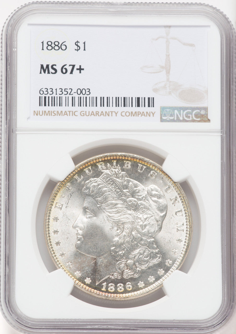 1886 $1 NGC Plus Morgan Dollar NGC MS67+