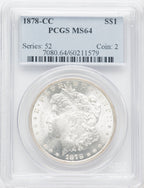 1878-CC $1 Morgan Dollar PCGS MS64