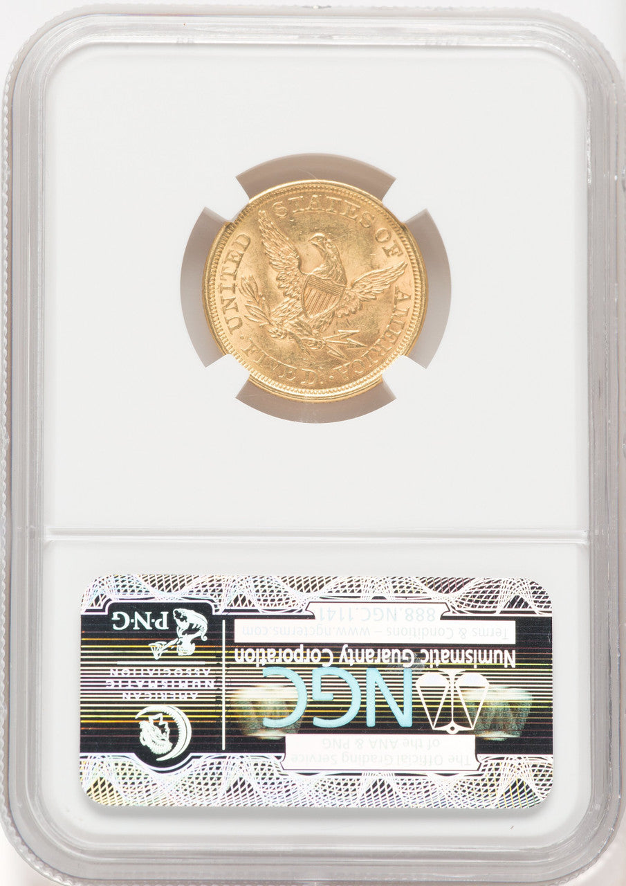 1852 $5 Liberty Half Eagle NGC MS62