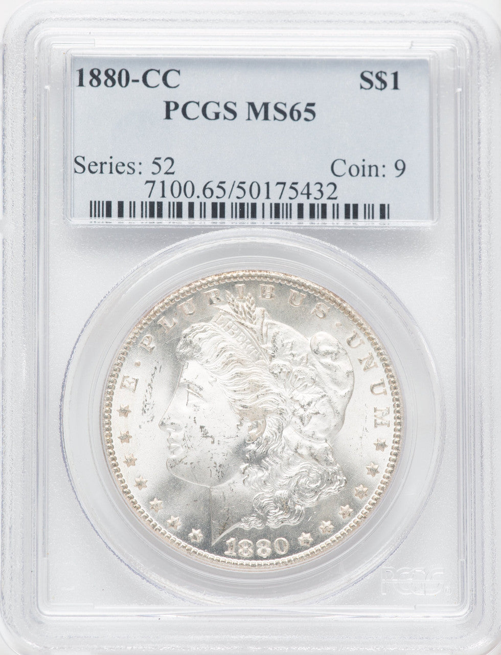 1880-CC $1 Morgan Dollar PCGS MS65