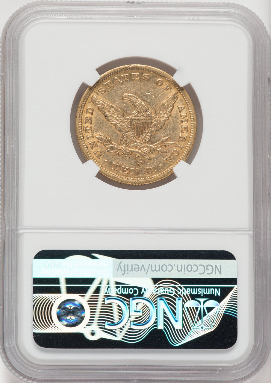 1860-S $10 Liberty Eagle NGC AU55