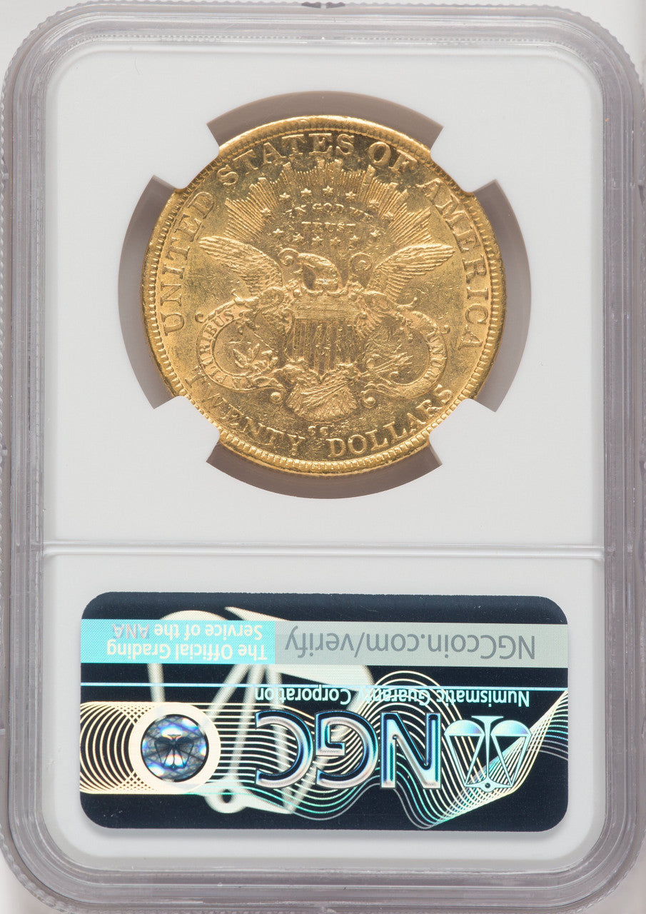 1879-CC $20 Liberty Double Eagle NGC AU55