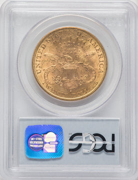 1885-S $20 CAC Liberty Double Eagle PCGS MS62