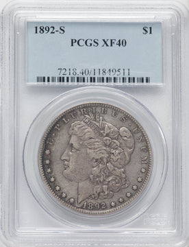 1892-S $1 Morgan Dollar PCGS XF40