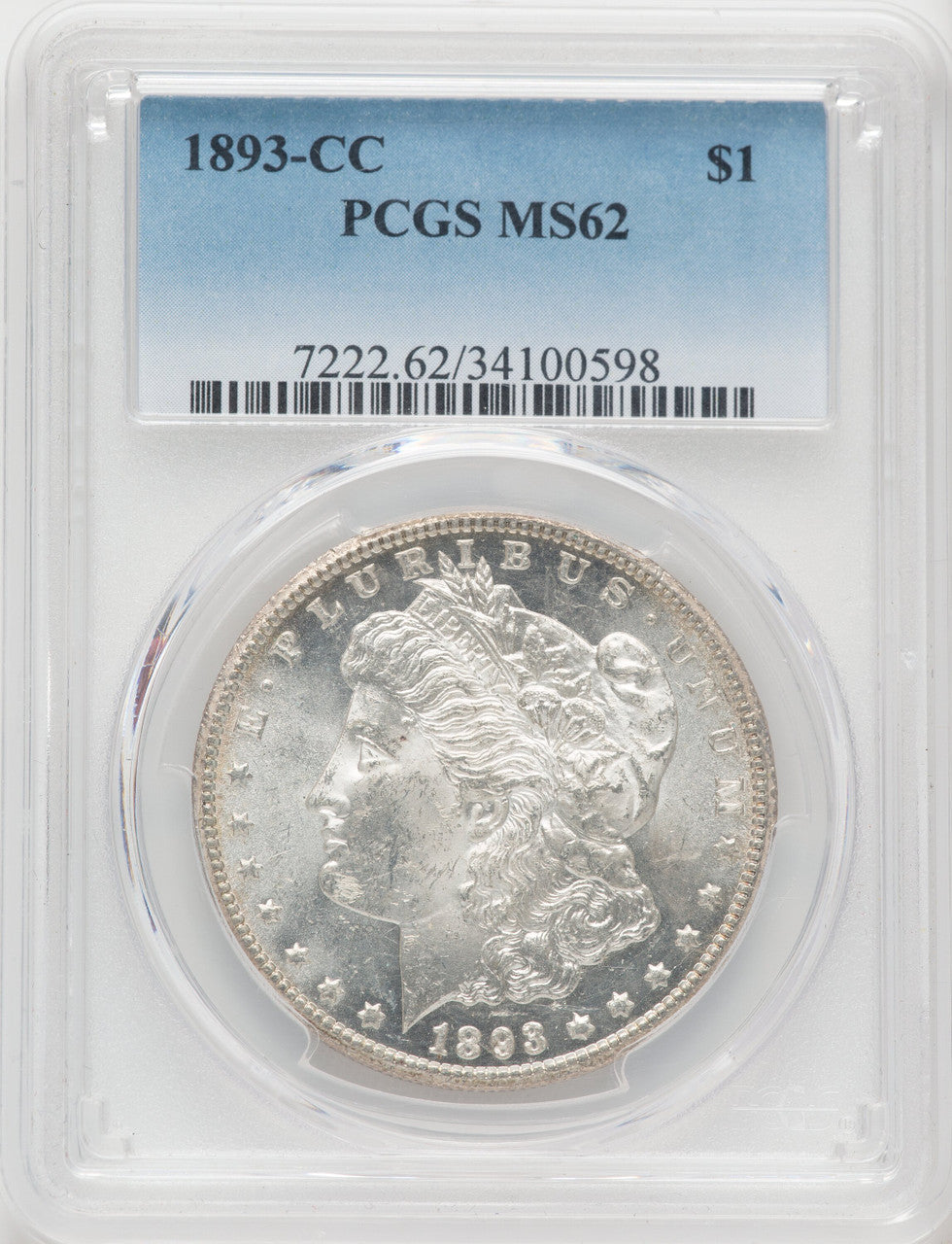 1893-CC $1 Morgan Dollar PCGS MS62