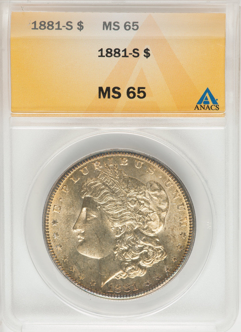 1881-S $1 Morgan Dollar ANACS MS65