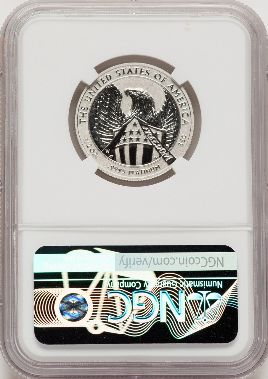 2007-W $50 Half-Ounce Platinum Eagle Reverse Proof NGCX PF10