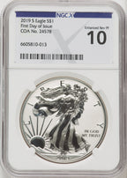 2019-S Silver Eagle Enhanced Reverse Proof First Day of Issue NGCX PF10