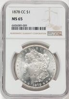 1878-CC $1 Morgan Dollar NGC MS65