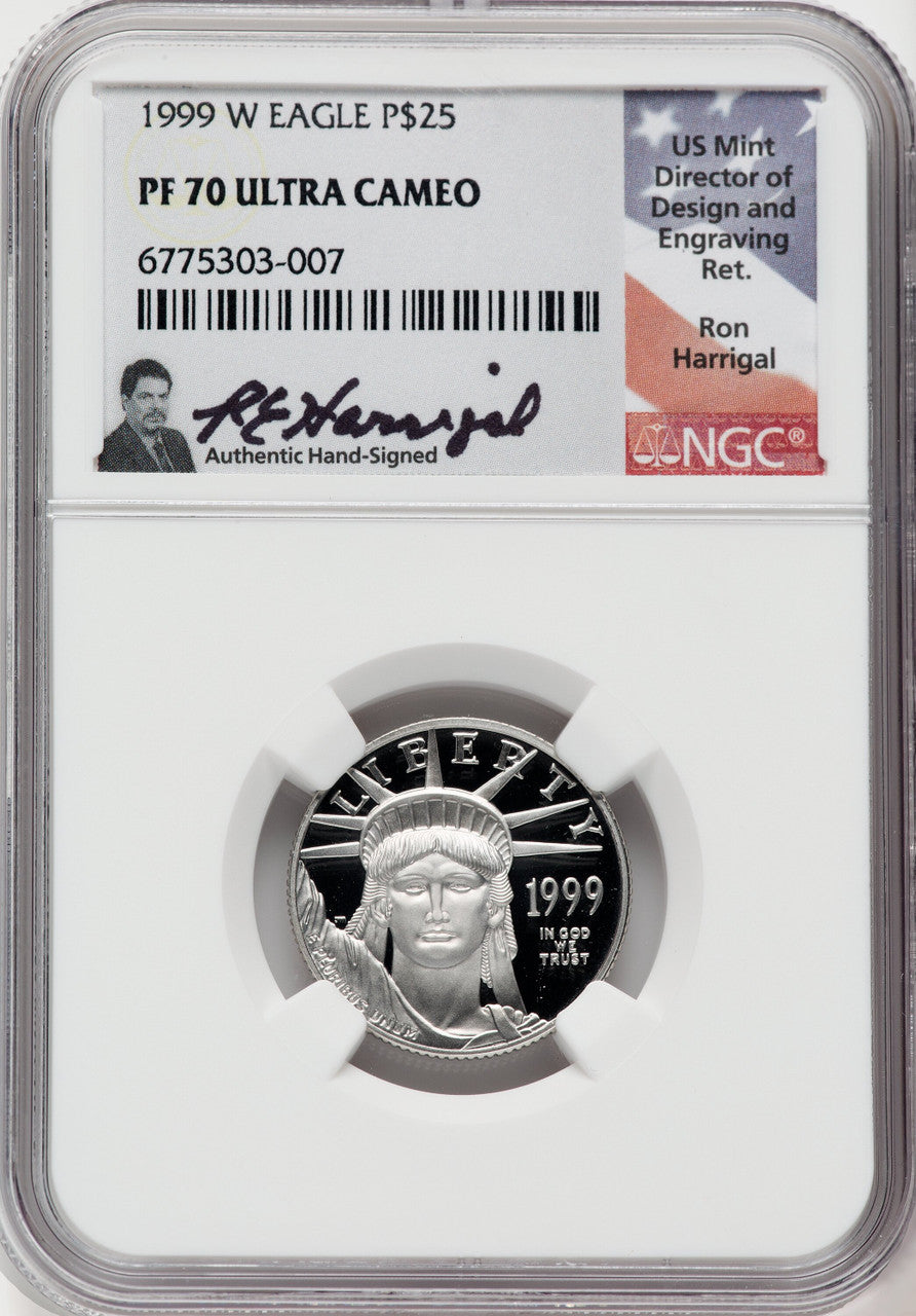 1999-W $25 Quarter-Ounce Platinum Eagle Statue of Liberty NGC PF70
