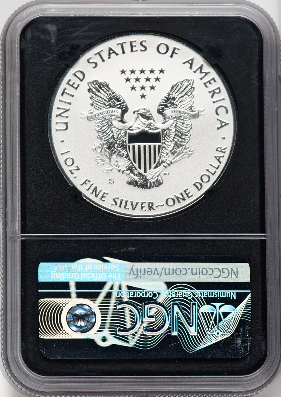 2019-S S$1 Silver Eagle Enhanced Rev First Strike NGC PF70