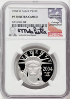 2004-W P$100 One-Ounce American Platinum Eagle Statue of Liberty NGC PF70