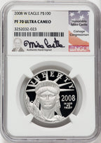 2008-W $100 One-Ounce Platinum Eagle Statue of Liberty NGC PF70